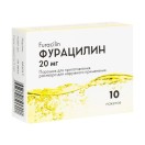 Фурацилин, дезинфицирующее средство пор. д/р-ра д/наружн. прим. 20 мг №20 пак.