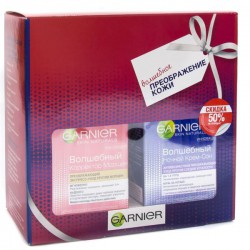 Набор Garnier крем для лица Волшебный корректор морщин преображающий экспресс-уход + крем для лица ночной Волшебный крем-сон Антивозрастной Преображающий Уход Против Следов Усталости 50 мл + 50 мл