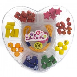 Набор EstaBella Сердечко набор бусинок для создания украшений