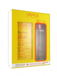 Набор Uriage Барьесан крем SPF 50+ + мицеллярная вода для чувствительной кожи 50 мл + 100 мл