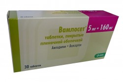 Вамлосет, таблетки покрытые пленочной оболочкой 5 мг+160 мг 30 шт